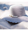 Сива дамска лятна шапка Damara-1 снимка
