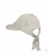 Сива ленена шапка с козирка Celia-1 снимка