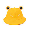 Жълта детска памучна шапка с дизайн Жабка-0 снимка