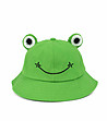 Зелена памучна шапка с дизайн Жабка-1 снимка