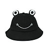 Черна памучна шапка с дизайн Жабка-0 снимка