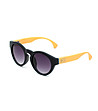 Дамски слънчеви очила в черно и жълто-0 снимка
