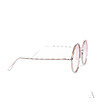 Сребристи кръгли слънчеви очила с розови лещи-3 снимка