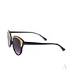 Черни дамски слънчеви очила с бежови детайли-1 снимка