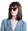 Кафяви дамски слънчеви очила-0 снимка