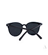 Черни дамски слънчеви очила със златисти лещи-3 снимка