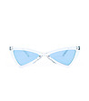 Дамски слънчеви очила с прозрачни рамки и сини лещи-1 снимка