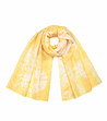 Жълт дамски шал с принт Alda-0 снимка