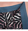 Дамски шал с принт зебра с розов кант Tris-4 снимка