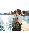 Дамска чанта в  цвят маслина и кафяво Divena-2 снимка