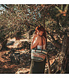 Дамска чанта в  цвят маслина и кафяво Divena-3 снимка