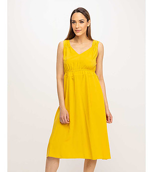 Жълта рокля без ръкави Anatola снимка