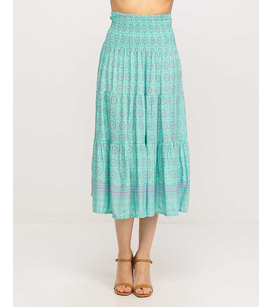 Пола в цвят аква с принт снимка