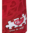 Мъжки памучни червени боксерки с принт You & Me-1 снимка