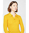 Дамски жълт вълнен пуловер Ness-2 снимка