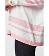 Дамски памучен пуловер в екрю и розово Ksenia-2 снимка