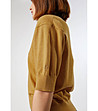 Памучна дамска блуза в тютюнев нюанс Ardenа-2 снимка