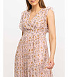 Бледорозова рокля с принт Lisette-2 снимка