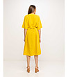 Жълта рокля с асиметрична дължина Eileen-1 снимка