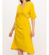 Жълта рокля с асиметрична дължина Eileen-2 снимка