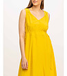 Жълта рокля без ръкави Anatola-2 снимка