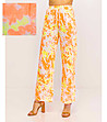 Дамски панталон в жълто, оранжево и бяло-0 снимка