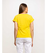 Памучна дамска жълта тениска-1 снимка