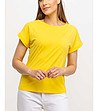 Памучна дамска жълта тениска-2 снимка