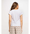 Памучна дамска бяла тениска-1 снимка