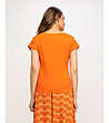 Памучна дамска оранжева тениска-1 снимка