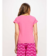 Памучна дамска розова тениска-1 снимка