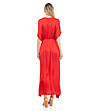 Дълга червена рокля с естествена коприна Biana-1 снимка