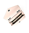Малка дамска кожена чанта в нюанс на цвят пудра Telmia-3 снимка