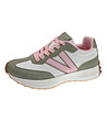 Дамски маратонки в бяло, зелено и розово-0 снимка
