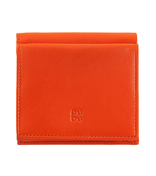 Мъжки кожен портфейл в оранжево с RFID защита Flavio снимка