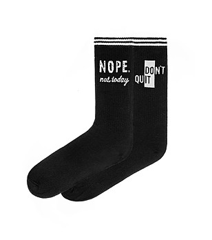 Комплект от 2 чифта мъжки памучни черни чорапи снимка