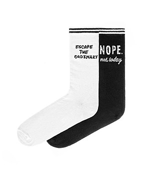 Комплект от 2 чифта дамски памучни чорапи снимка