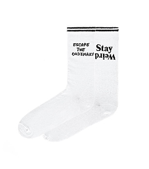 Комплект от 2 чифта дамски памучни бели чорапи снимка