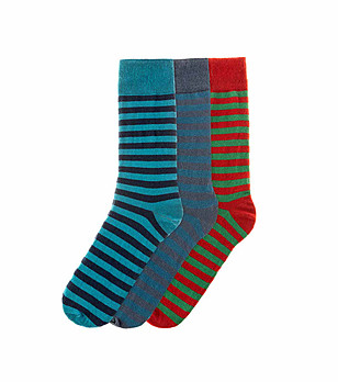 Комплект от 3 чифта мъжки памучни чорапи Romeo снимка