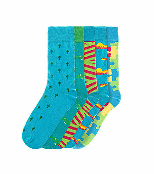 Комплект от 5 чифта мъжки памучни чорапи Adron снимка