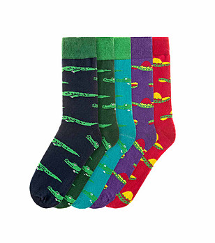 Комплект от 5 чифта мъжки памучни чорапи Mako снимка