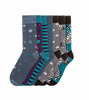 Комплект от 7 чифта мъжки памучни чорапи Peter снимка