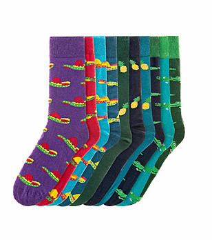 Комплект от 10 чифта мъжки памучни чорапи Aresio снимка