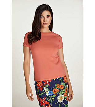 Дамска блуза в цвят корал Ambra снимка
