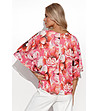 Розова дамска блуза с флорален принт Carian-3 снимка