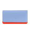 Дамски портфейл в синьо и оранжево от естествена кожа Canarie-0 снимка