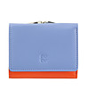 Дамски кожен портфейл в синьо и оранжево Corsica-0 снимка