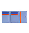 Дамски кожен портфейл в синьо и оранжево Corsica-2 снимка