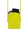Чанта за телефон от естествена кожа в цвят лайм и тъмнозелено Minorca-2 снимка