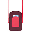 Чанта за телефон от естествена кожа в малина и бургунд Minorca-3 снимка